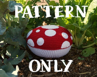 Crochet Mushroom Pillow [[DIGITAL CROCHET PATTERN]]