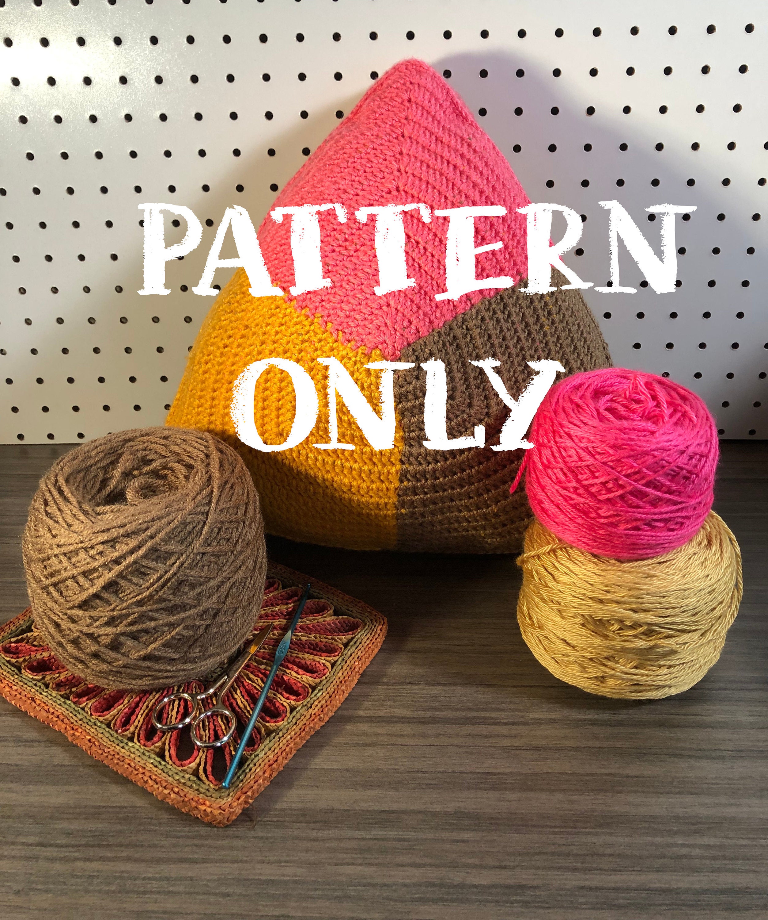 Tricolor Polvoron Cookie Pillow [[DIGITAL CROCHET PATTERN]]