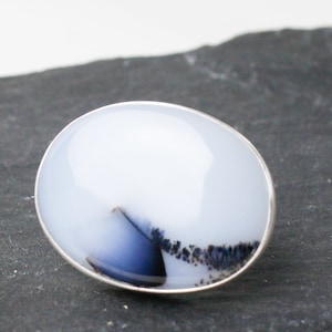 Floating Ink Ring - Agate Stone Ring