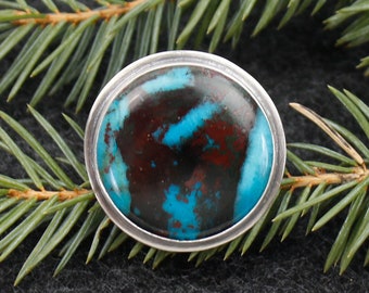 Elemental Ring - Shattuckite and Silver Ring