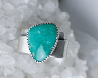 Yucca Leaf Ring - Turquoise and Silver Ring