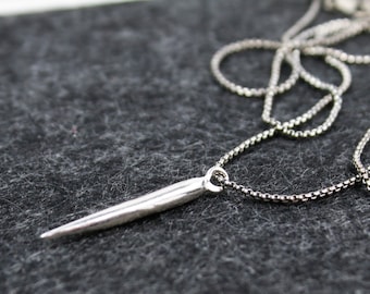 Spike Necklace - Silver Pendant on Chain