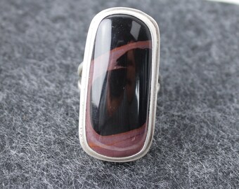 Midnight Ring - Blanket Jasper and Sterling Silver