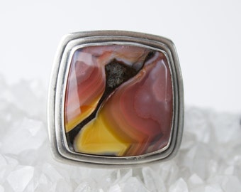 Sunrise Ring - Laguna Agate Stone Ring