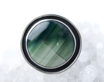 Eclipse Ring - Sterling Silver and Imperial Jasper Ring