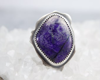 Purple Plum Ring - Sugilite Stone and Silver