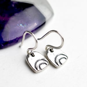 Silver Rainbow Earrings - Sterling Silver Drop Earrings