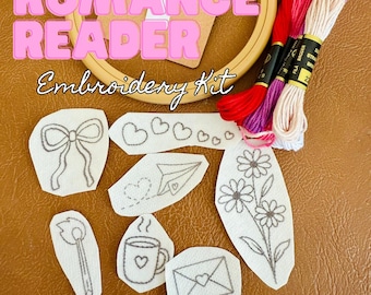 Romance Reader Bookish Embroidery Kit