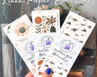 Linen Paper Bookmarks | Limited Run - while supplies last!