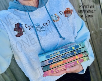 Rebel Blue Ranch cropped colorblocked hoodie | Made in-house | Officially licensed by Lyla Sage