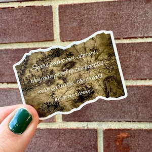 Scars Paint Our Stories sticker | The Ever King |  Officially Licensed by LJ Andrews
