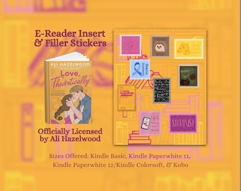 Love, Theoretically E-Reader Insert + Filler Stickers Bundle | Made in-house | Officially licensed by Ali Hazelwood
