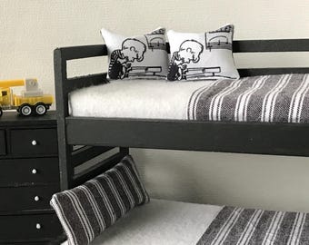 Miniature 1:12 Dollhouse Pillows Schroeder Peanuts Charlie Brown Set of 2