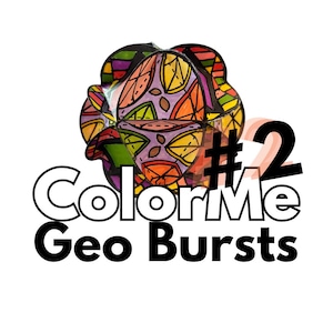 Color Me Geo Bursts Set 2: DIY Coloring Craft & Decor Project, 3D Paper Craft,Paper Ball,Origami Sphere, DIY Craft Kit, Coloring Pages,Globe
