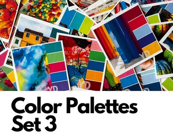 45 Printable Color Palettes Set 3: Color Schemes, Color Combinations, Artist&#39;s Tool, Color Inspiration, Print on Demand