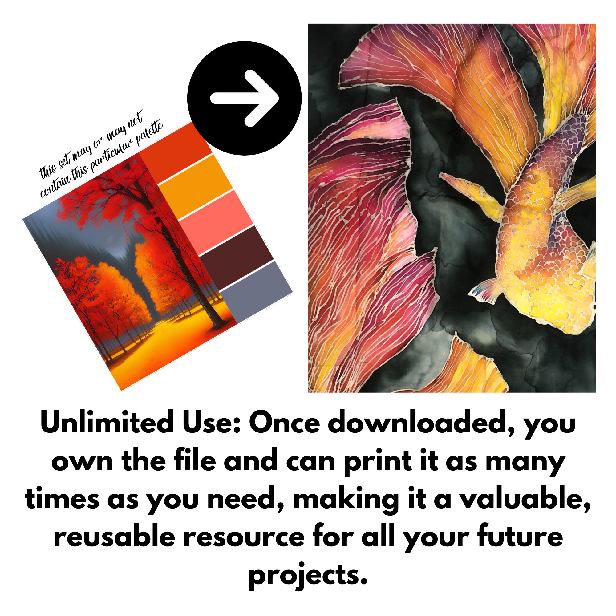 45 Printable Color Palettes Set 2: Color Schemes, Color Combinations ...