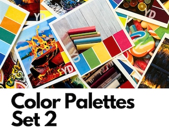 45 Printable Color Palettes Set 2: Color Schemes, Color Combinations, Artist&#39;s Tool, Color Inspiration, Print on Demand