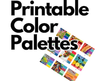 45 Printable Color Palettes: Color Schemes, Color Combinations, Artist&#39;s Tool, Color Inspiration, Print on Demand