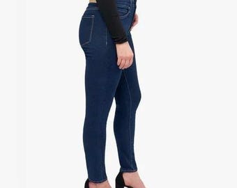 Seven7 Womens Argon Dark Wash High Rise Skinny Jeans Size 8 / #8004