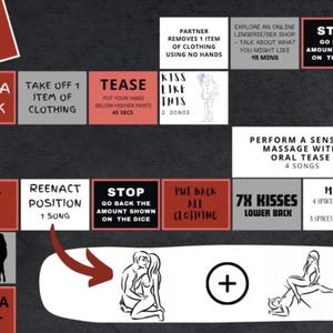 Spicy Couples Board Game, Printable Date Night Game, Adult Game for Couples, Romantic Bedroom Game, Instant Download