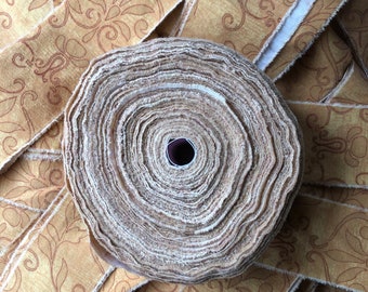 Rag Rug Fabric Strips 2 Inches Wide 31 Yards Dark Honey