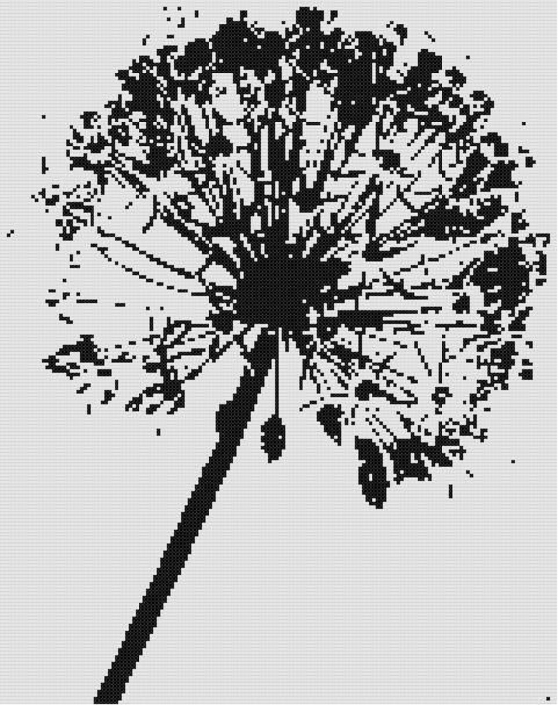 Dandelion Counted Cross Stitch Pattern - Etsy