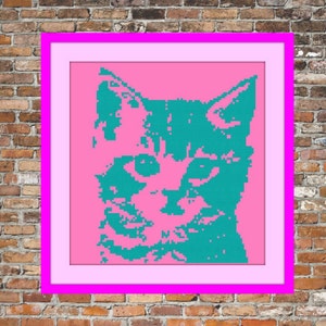 Kitten Counted Cross Stitch Pattern