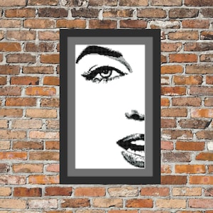 Peekaboo Marilyn - Counted Cross Stitch Pattern