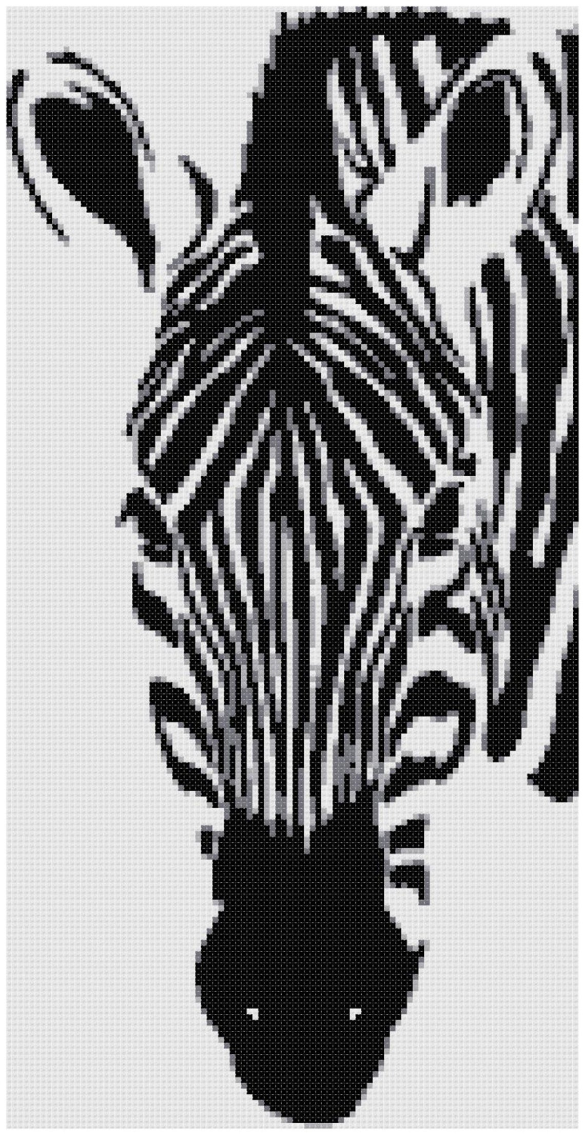 Zebra II a Counted Cross Stitch Pattern Etsy