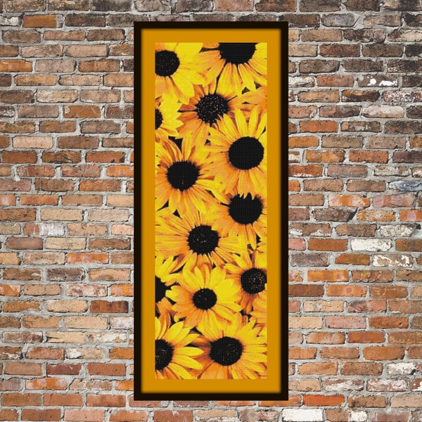 Sunny Sunflowers - a counted cross stitch pattern