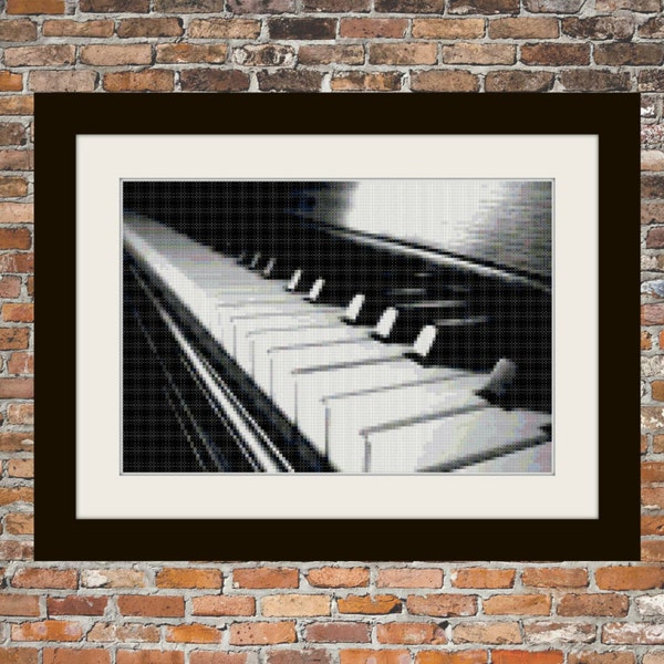 Piano Keys - a Counted Cross Stitch Pattern