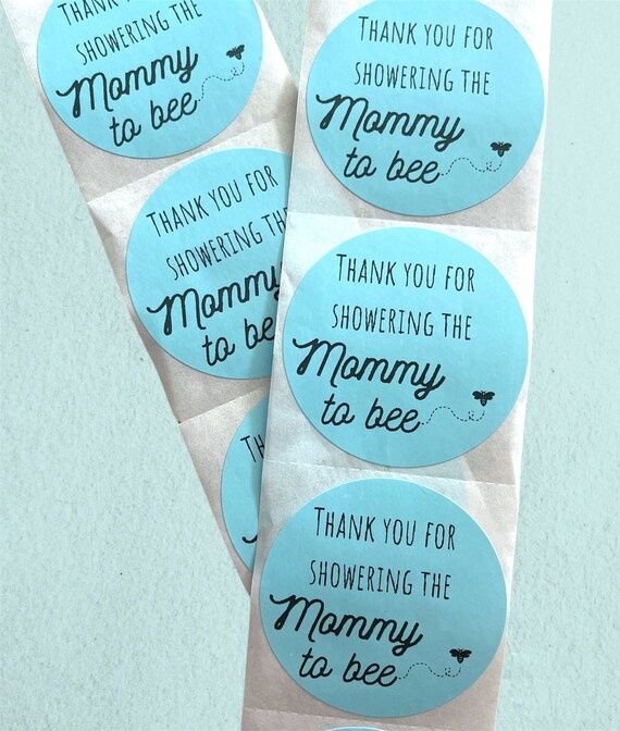 Baby Shower Favor Sticker Labels Mommy to Bee Pink / Blue Etsy