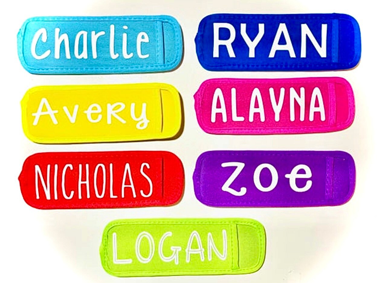 Personalized Reusable Freeze Pop and Ice Pop Holder / Sleeves / Koozi…
