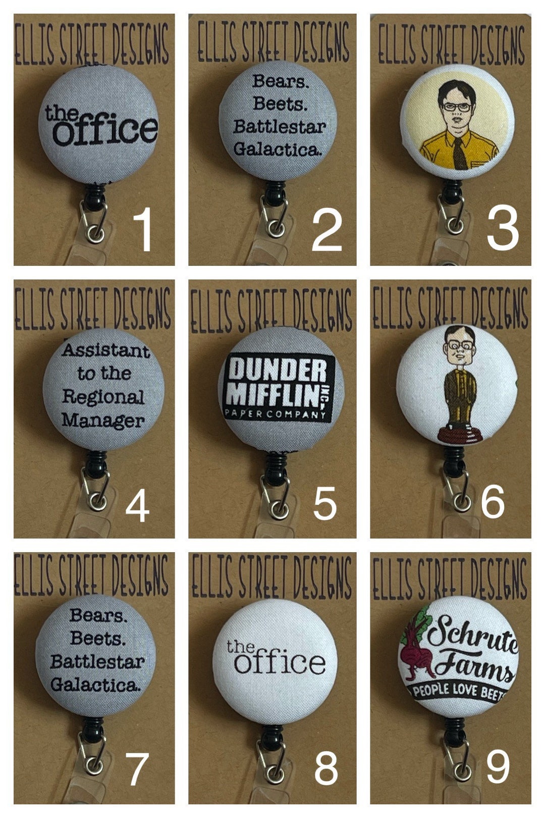 The Office - Dwight Schrute Retractable Badge ID Holders - Belt Clip or ...