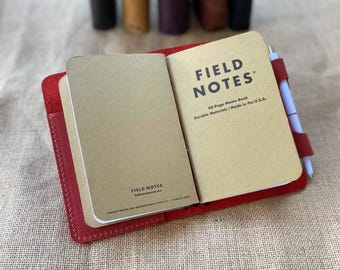 Handmade Full Grain Leather A6 Notebook Cover: Moleskine Cahier Journal