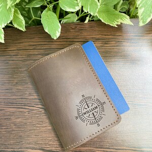 Personalised Leather Passport Cover, Holder for Passport, Custom Travel Passport Cover, Father’s Day Gift