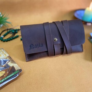 Estuche para baraja de tarot, caja para baraja de tarot, herramientas de adivinación, regalo espiritual, estuche para cartas de tarot personalizado, regalo para fanáticos de las cartas, soporte para rollo de cartas personalizado
