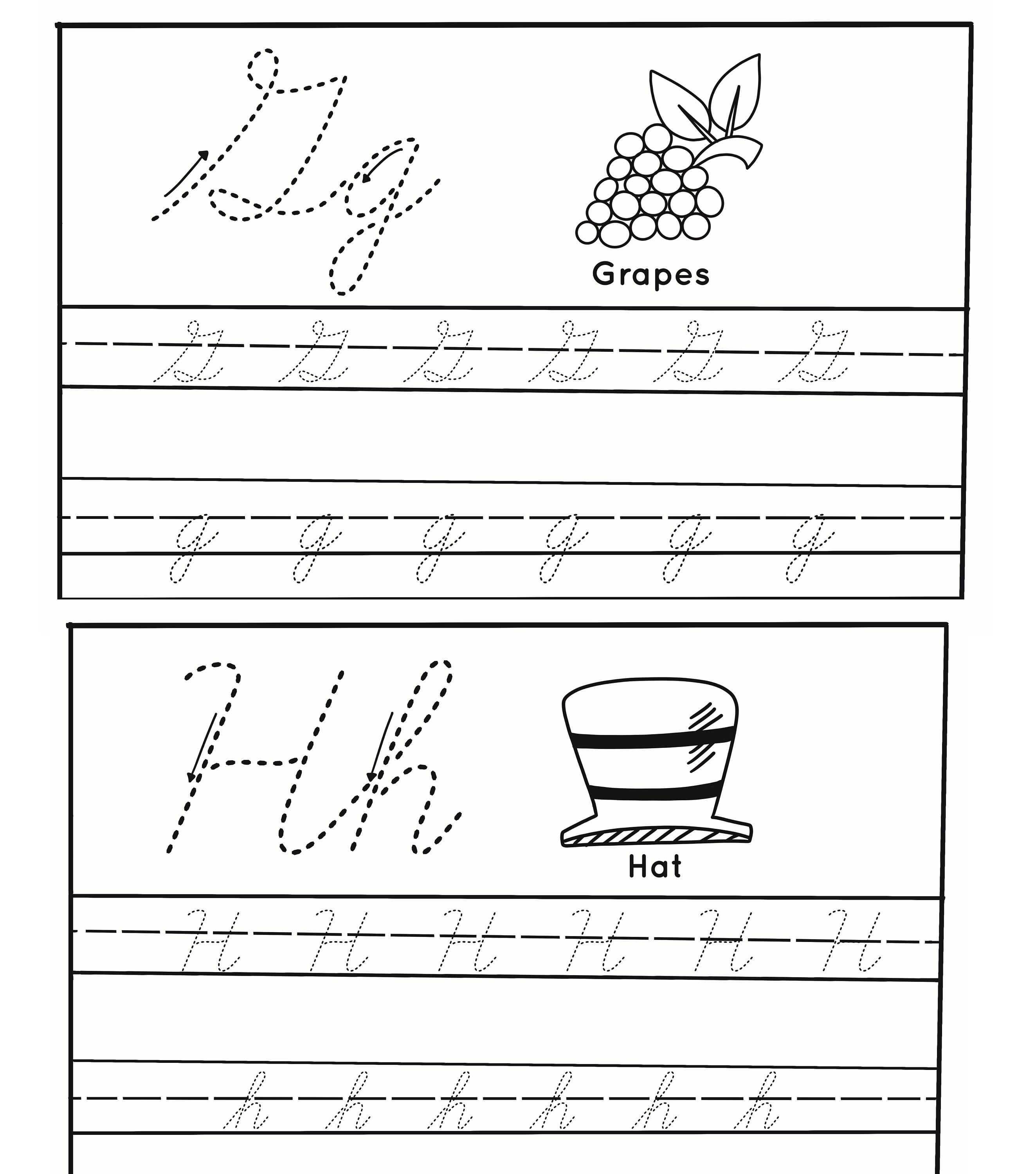 Cursive Kindergarten Teacher Worksheets, Homeschool Abcs Phonics, Pre ...