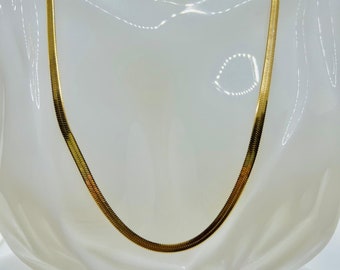 Snake link chain stainless steel gold