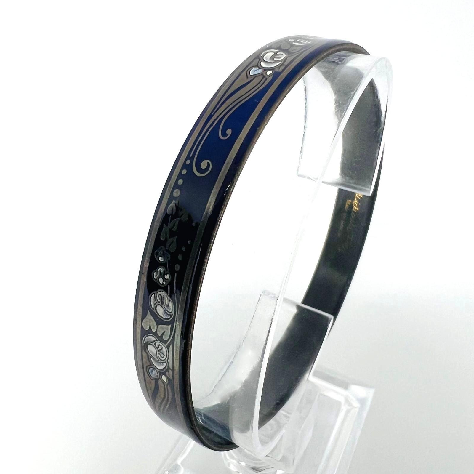 【美品】ミカエラフレイ バングル シルバーカラー ミカエラ・フレイ ウィーンバングル – エナメルと上質なシルバー装飾