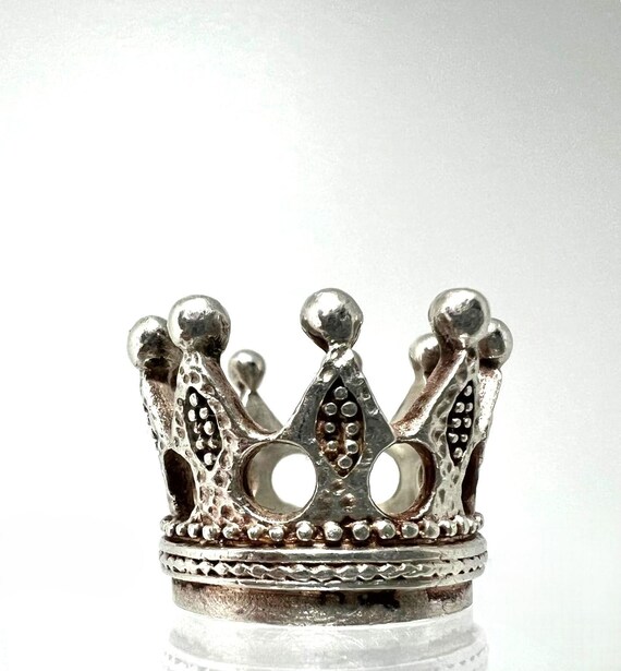 925 Sterling Silver Crown Ring Statement Jewelry … - image 4