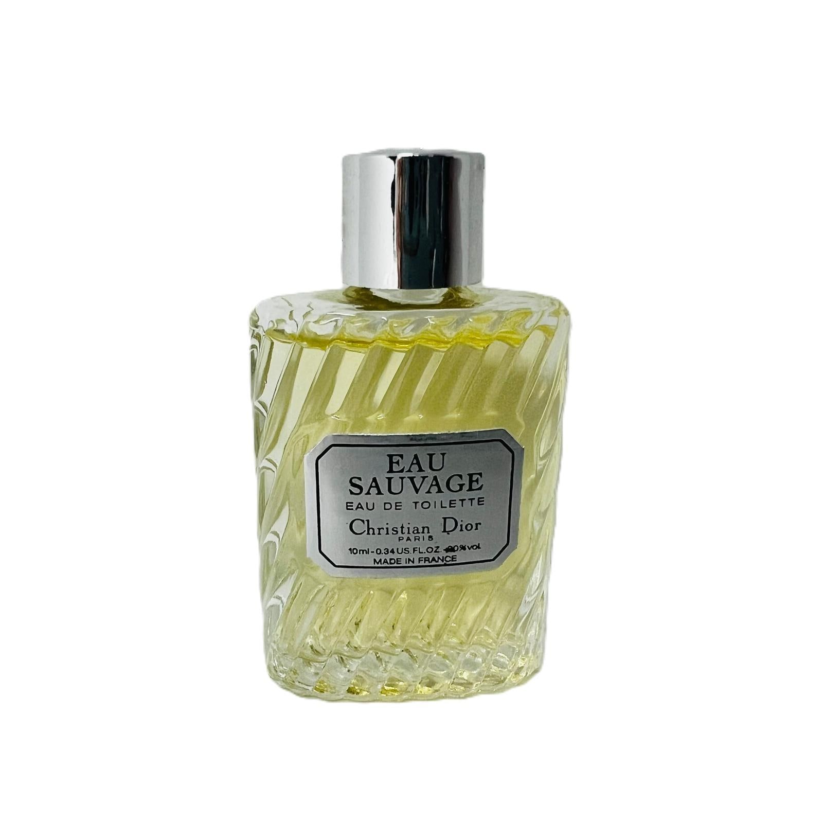 Vintage Dior Eau Sauvage Miniature 10 ml - Eau de Toilette Homme Christian Dior, Flacon Collector