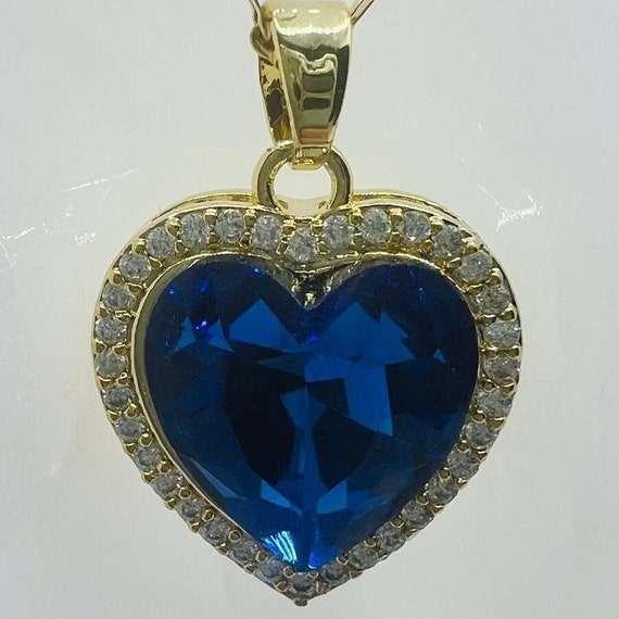 Titanic Heart Pendant Necklace, 18 Karat Gold Plated - Etsy