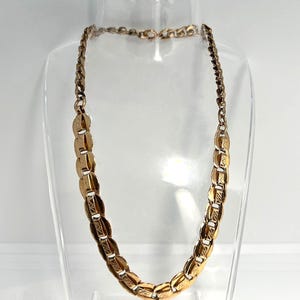 Antique Biedermeier chain tombac gold-plated 42 cm engraved links vintage jewelry