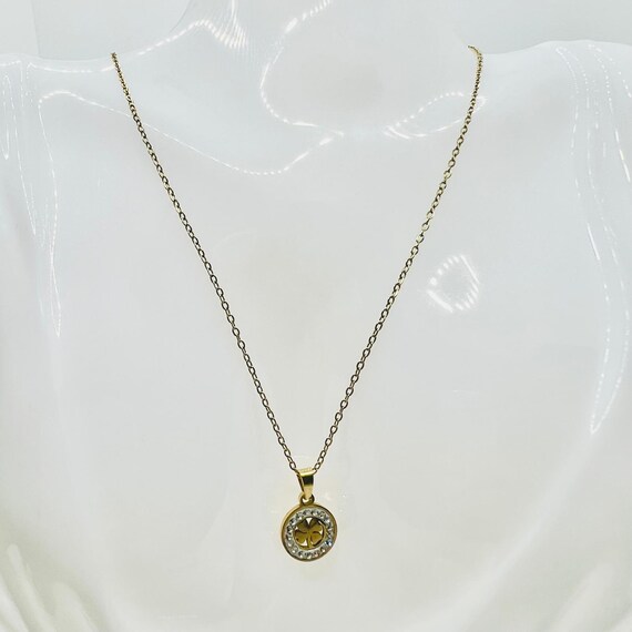 Vierblättriges Kleeblatt Schmuckset 18k Vergoldet - Glücksklee Set In Sakura Pink