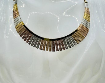 Collier Vintage Plaqué Or - Bijou Rétro élégant - Occasion Bon état