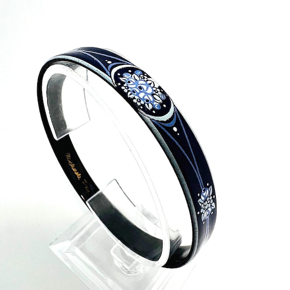 ヴィンテージ ミカエラ フレイ エナメルバングル | ダークブルー