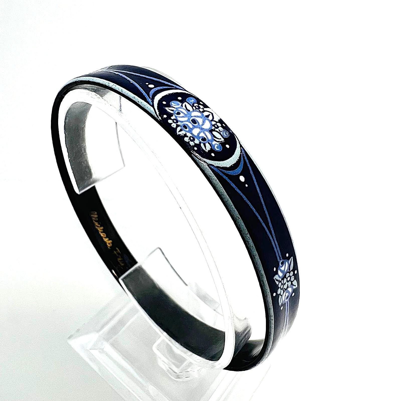 ヴィンテージ ミカエラ フレイ エナメルバングル | ダークブルー