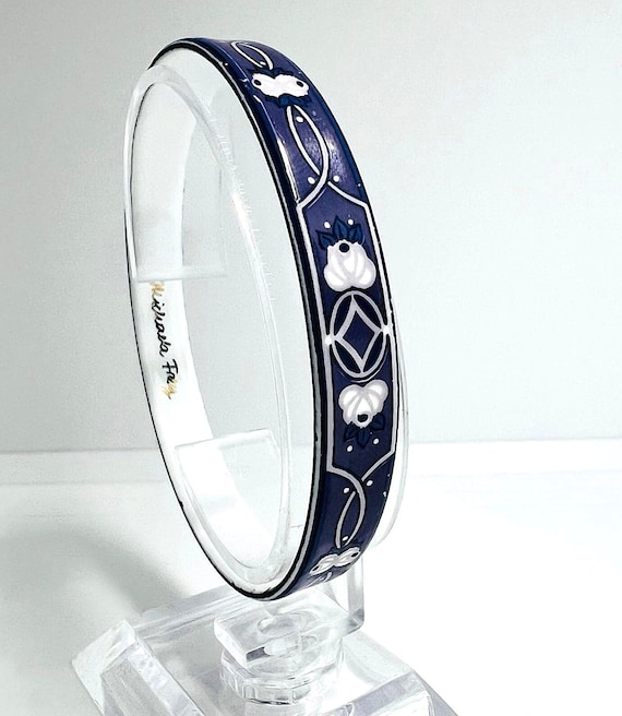 MICHAELA FREY WIEN エナメルバングル Vintage Michaela Frey Vienna Enamel Bangle Signed 1960s 70s
