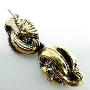 Antique Biedermeier foam gold brooch 19th century floral design rare Antique Biedermeier foam gold brooch
